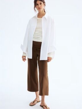 Maternity Ankle Length Pants in Brown